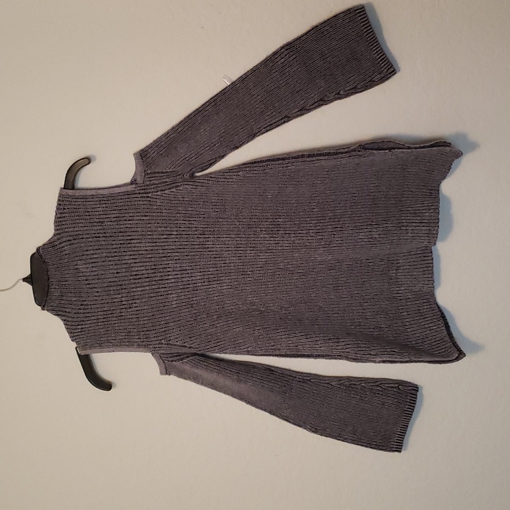 Style & Company Ribbed Cold Shoulder Mock Turtle neck Sweater Grey - Picture 8 of 8